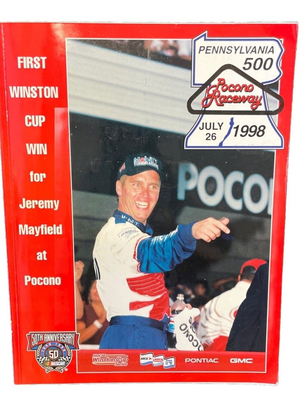 Pocono Raceway Pennsylvania 500 1998 50th Anniversary Commemorative Program